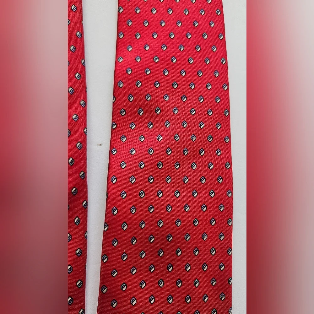 Christian Dior Monsieur vintage red silk‎ tie